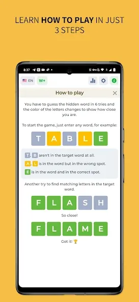Wordly - Daily Word Game МОД/Взлом [Меню, Бесконечные монеты и Открытые уровни] Screenshot 2
