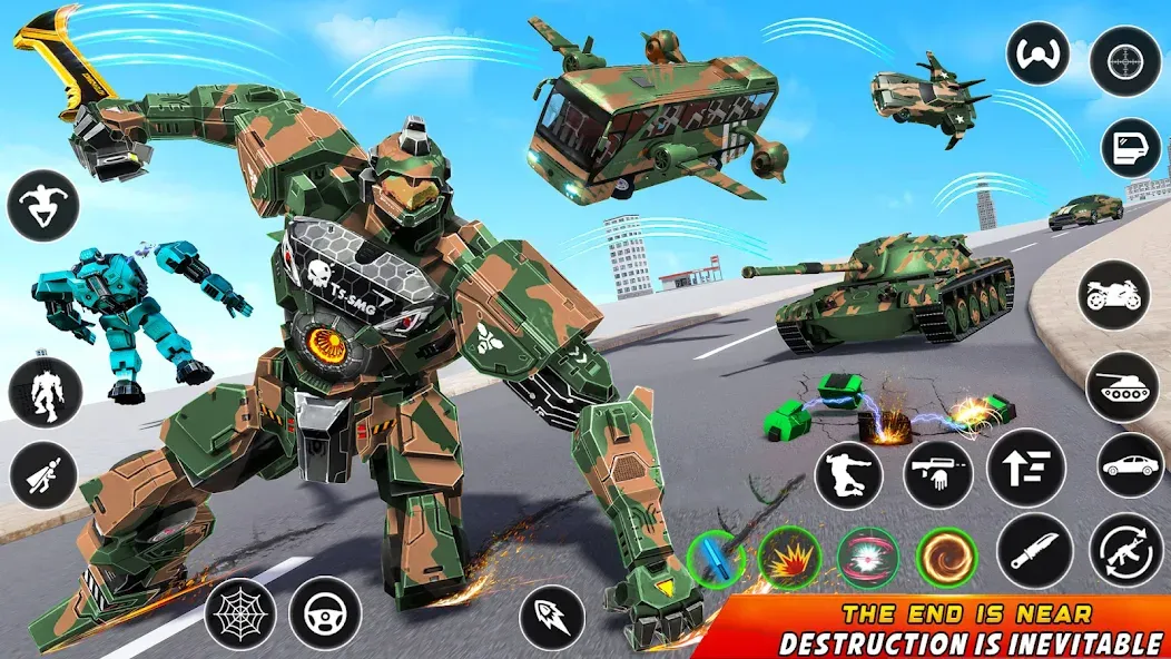 Army Bus Robot Car Game 3d МОД/Взлом [Много денег, Монет и Все открыто] Screenshot 1
