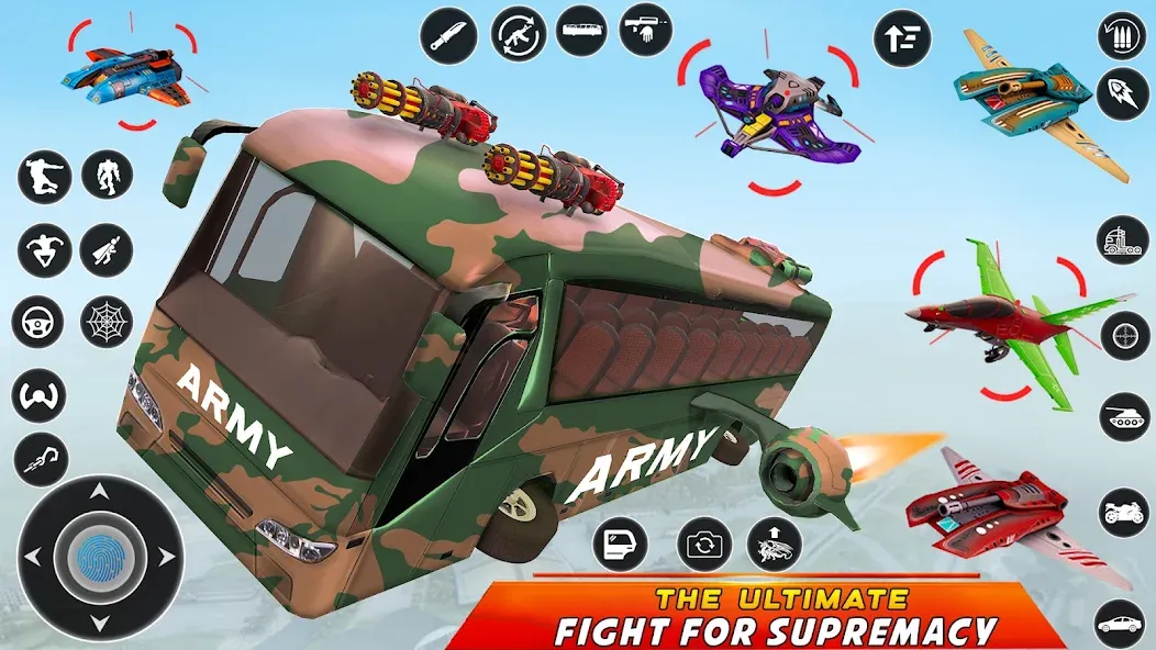 Army Bus Robot Car Game 3d МОД/Взлом [Много денег, Монет и Все открыто] Screenshot 5