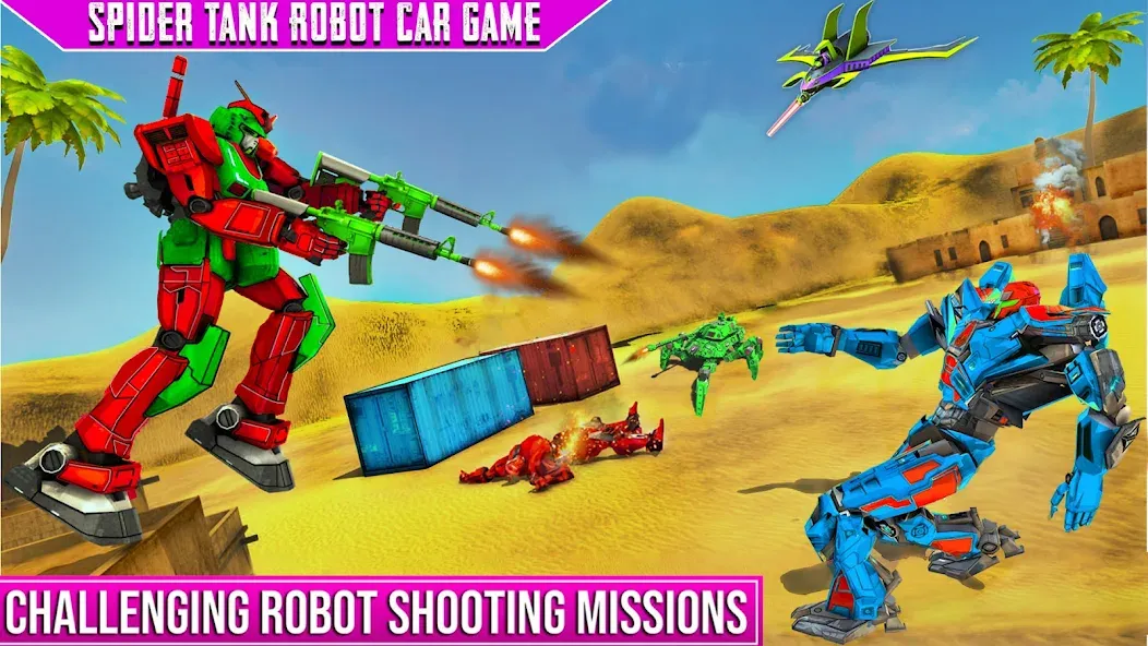 Spider Mech Wars - Robot Game МОД/Взлом [Все открыто, Дополнительные деньги и Меню MOD] Screenshot 4