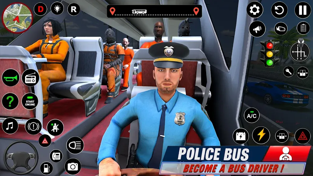 Police Bus Simulator Bus Games МОД/Взлом [Бесконечные деньги, Монеты и Мега MOD] Screenshot 3