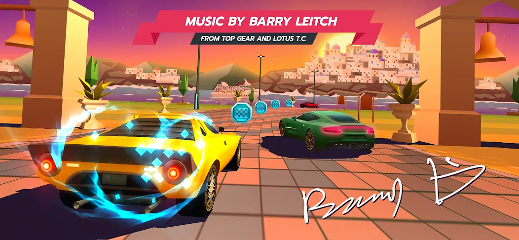 Horizon Chase – Arcade Racing (Хорайзон Чейс) МОД/Взлом [Меню, Бесконечные монеты и Открытые уровни] Screenshot 4