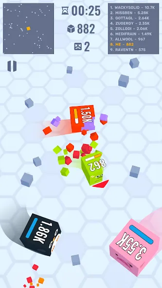 Cube Zone io МОД/Взлом [Все открыто, Дополнительные деньги и Меню MOD] Screenshot 3