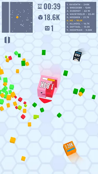 Cube Zone io МОД/Взлом [Все открыто, Дополнительные деньги и Меню MOD] Screenshot 4