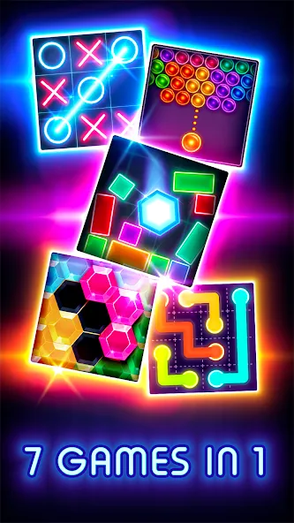 Tic Tac Toe Glow: 2 Players МОД/Взлом [Много денег, Монет и Все открыто] Screenshot 3