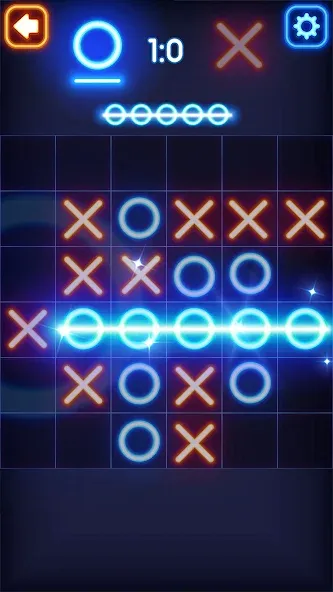 Tic Tac Toe Glow: 2 Players МОД/Взлом [Много денег, Монет и Все открыто] Screenshot 4