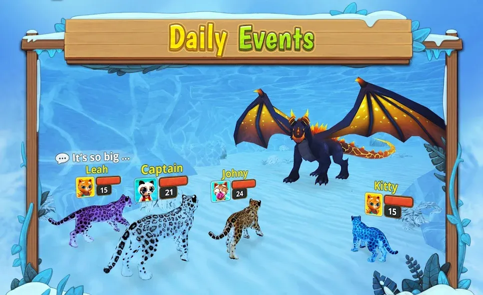 Snow Leopard Family Sim Online МОД/Взлом [Все открыто, Дополнительные деньги и Меню MOD] Screenshot 4