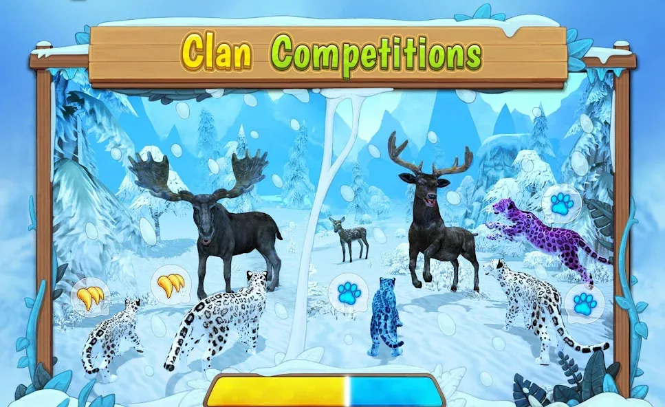 Snow Leopard Family Sim Online МОД/Взлом [Все открыто, Дополнительные деньги и Меню MOD] Screenshot 5