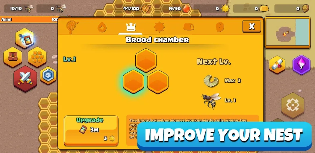 Pocket Bees: Colony Simulator (Покет Биз) МОД/Взлом [Много монет, Открытые уровни и Мега MOD] Screenshot 3