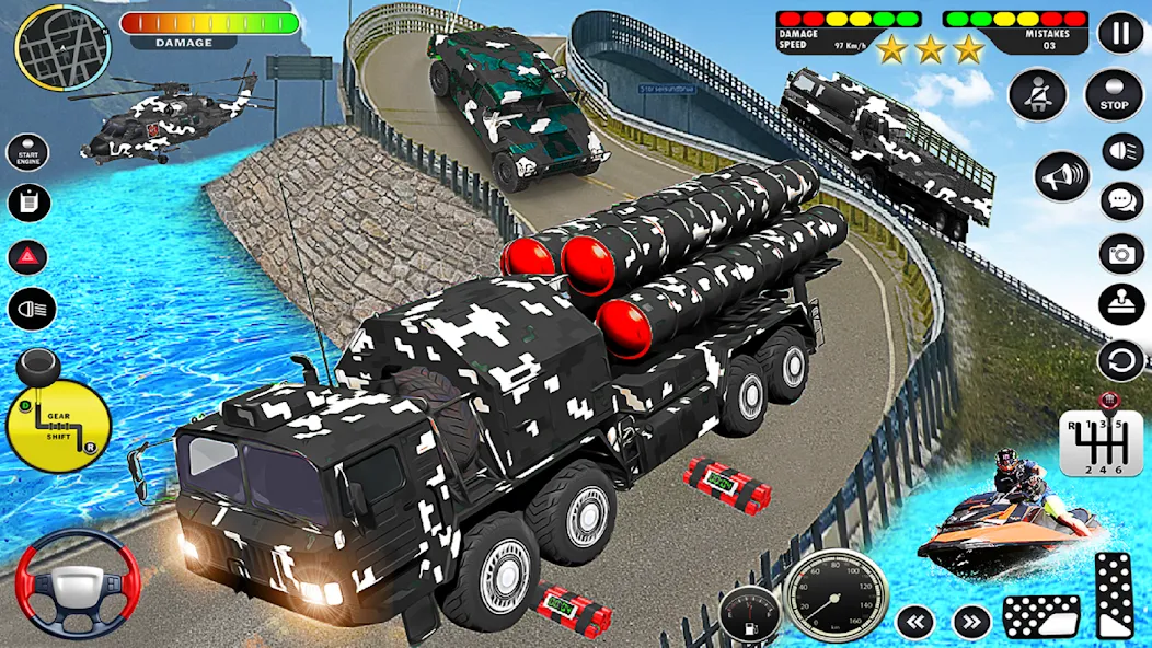Army Vehicle Transport Truck (Армейский транспортный грузовик для военной техники) МОД/Взлом [Меню, Бесконечные монеты и Открытые уровни] Screenshot 3