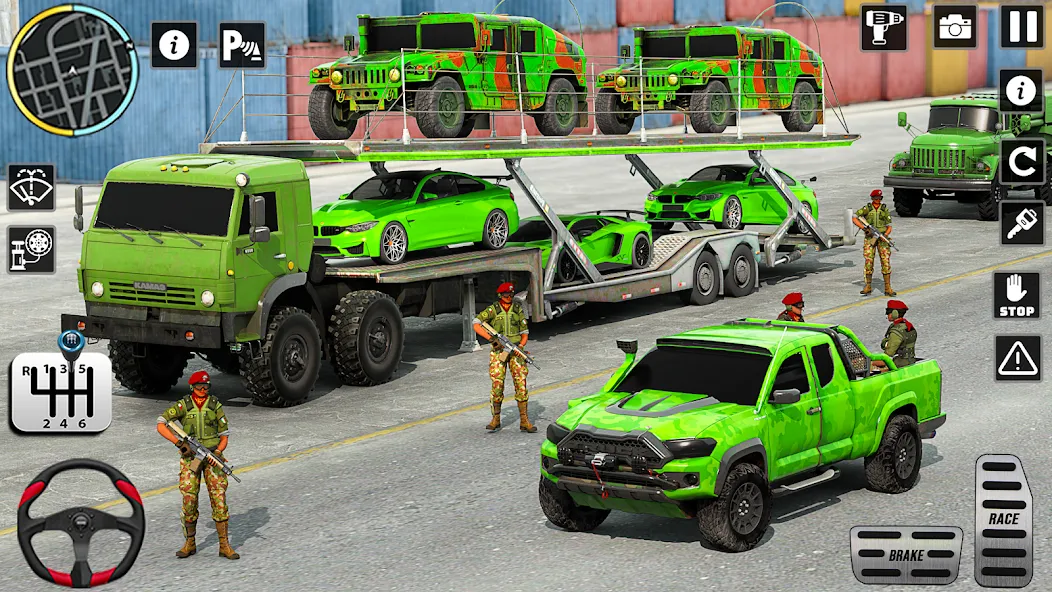 US Army Games Truck Transport (Армейские военные транспортные игры) МОД/Взлом [Все открыто, Дополнительные деньги и Меню MOD] Screenshot 4