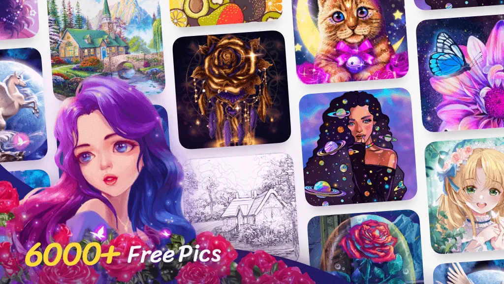 Colorscapes® - Color by Number МОД/Взлом [Деньги, Монеты и Меню MOD] Screenshot 1