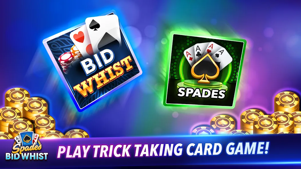 Spades: Bid Whist Classic Game (Бид Вист Классик) МОД/Взлом [Меню, Бесконечные монеты и Открытые уровни] Screenshot 1