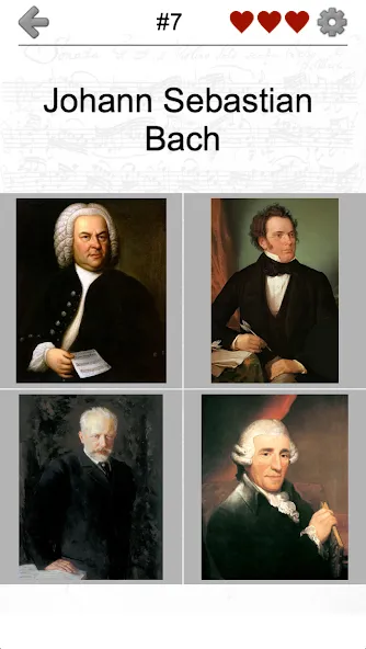 Famous Composers Portrait Quiz МОД/Взлом [Деньги, Монеты и Меню MOD] Screenshot 2