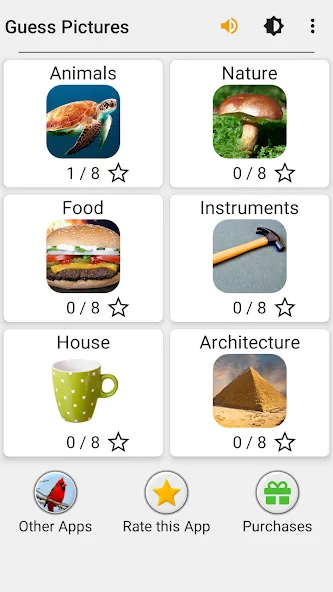 Guess Pictures and Words Quiz МОД/Взлом [Все открыто, Дополнительные деньги и Меню MOD] Screenshot 3
