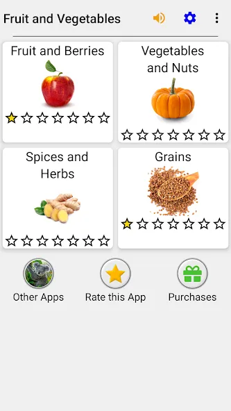 Fruit and Vegetables - Quiz — скриншот 3 Fruit and Vegetables - Quiz — скриншот 3
