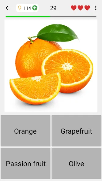 Fruit and Vegetables - Quiz — скриншот 4 Fruit and Vegetables - Quiz — скриншот 4