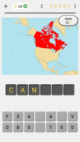 Maps of All Countries Geo-Quiz — скриншот 2 Maps of All Countries Geo-Quiz — скриншот 2