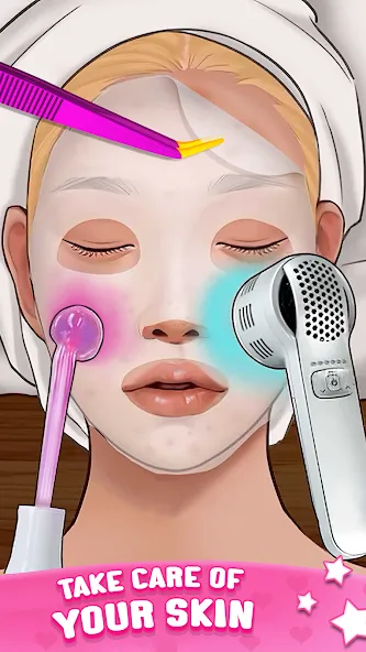 ASMR Doctor Game: Makeup Salon (АСМР автономная сенсорная меридиональная реакция) МОД/Взлом [Много денег, Монет и Все открыто] Screenshot 4