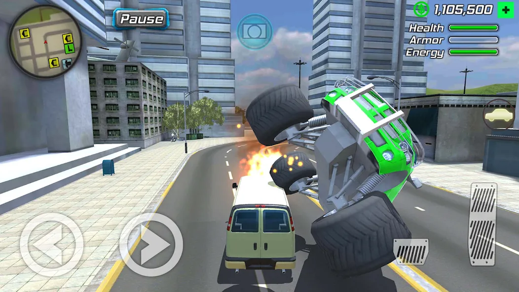 Rope Frog Ninja Hero Car Vegas (Роуп Фрог Ниндзя Герой Кар Вегас) МОД/Взлом [Меню, Бесконечные монеты и Открытые уровни] Screenshot 3