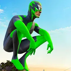 Скачать Взломанная Rope Frog Ninja Hero Car Vegas на Андроид с модом на много денег бесплатно