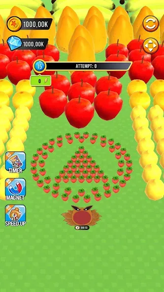 Fruit hole: Black hole (Фрут хол) МОД/Взлом [Все открыто, Дополнительные деньги и Меню MOD] Screenshot 1