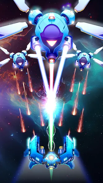 Galaxy Attack - Space Shooter (Гэлэкси Атак) МОД/Взлом [Бесконечные деньги, Монеты и Мега MOD] Screenshot 3