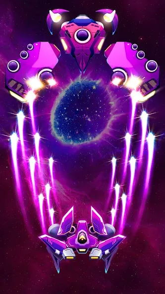 Galaxy Attack - Space Shooter (Гэлэкси Атак) МОД/Взлом [Бесконечные деньги, Монеты и Мега MOD] Screenshot 4