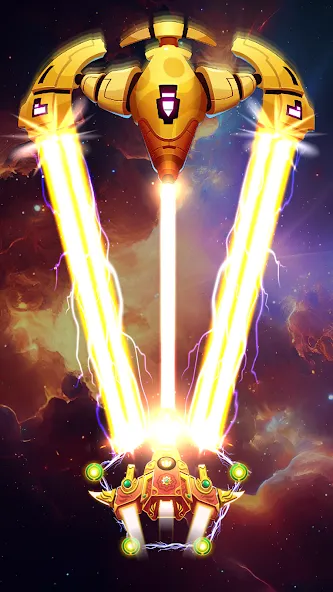 Galaxy Attack - Space Shooter (Гэлэкси Атак) МОД/Взлом [Бесконечные деньги, Монеты и Мега MOD] Screenshot 5