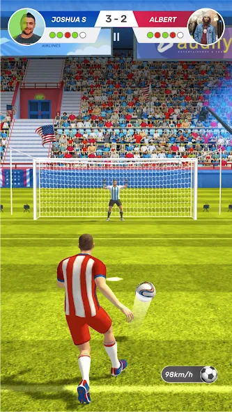 Football World - Real People (Футбол Ворлд) МОД/Взлом [Деньги, Монеты и Меню MOD] Screenshot 2
