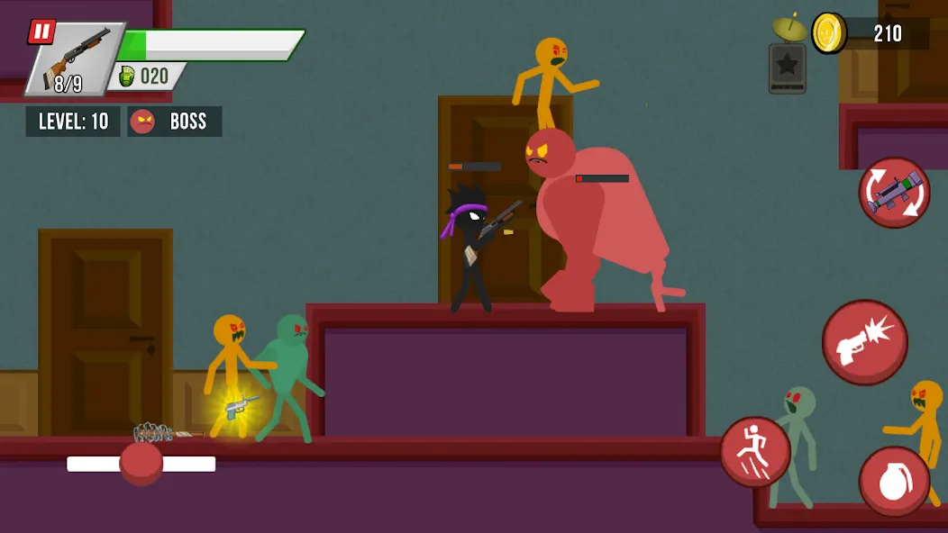 Stick vs Zombies (Стикмен против Зомби) МОД/Взлом [Деньги, Монеты и Меню MOD] Screenshot 3