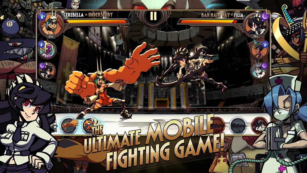 Skullgirls: Fighting RPG (Скулгрлз) МОД/Взлом [Меню, Бесконечные монеты и Открытые уровни] Screenshot 1