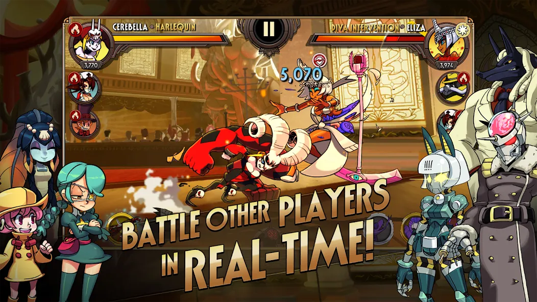 Skullgirls: Fighting RPG (Скулгрлз) МОД/Взлом [Меню, Бесконечные монеты и Открытые уровни] Screenshot 2