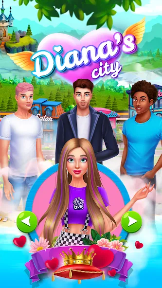 Diana's city-fashion & beauty МОД/Взлом [Меню, Бесконечные монеты и Открытые уровни] Screenshot 1
