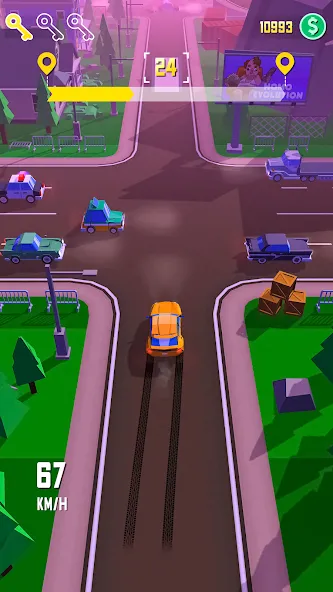 Taxi Run: Traffic Driver (Такси Ран) МОД/Взлом [Много монет, Открытые уровни и Мега MOD] Screenshot 1