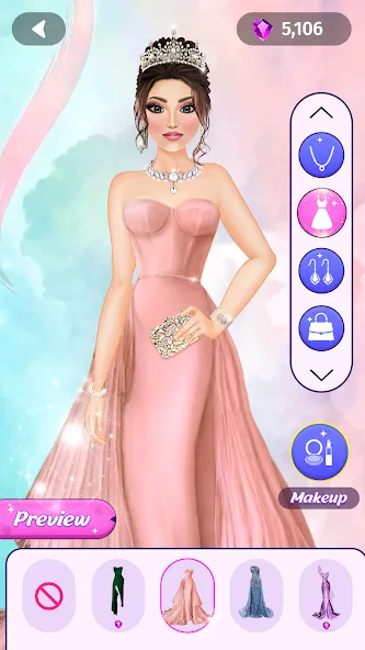Dress Up Fashion: Makeup Games МОД/Взлом [Все открыто, Дополнительные деньги и Меню MOD] Screenshot 5