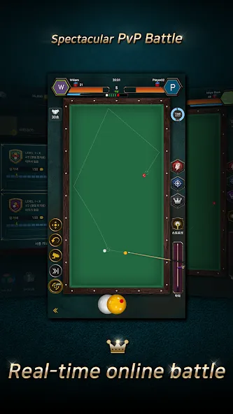 Real Billiards Battle - carom (Риал Бильярдс Батл) МОД/Взлом [Все открыто, Дополнительные деньги и Меню MOD] Screenshot 1
