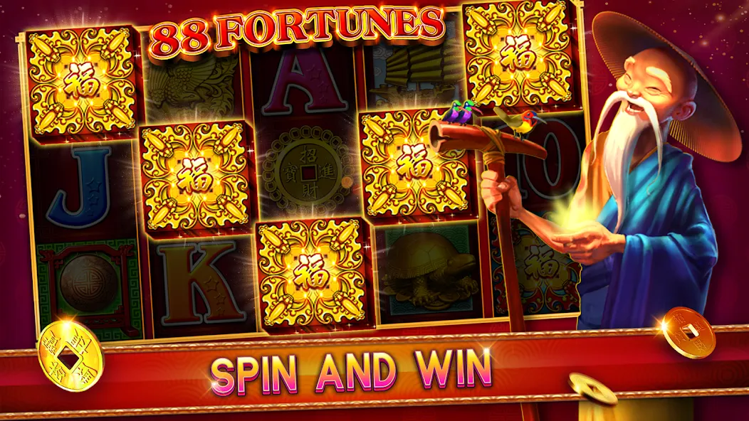 88 Fortunes Casino Slot Games (Форчунс) МОД/Взлом [Деньги, Монеты и Меню MOD] Screenshot 1
