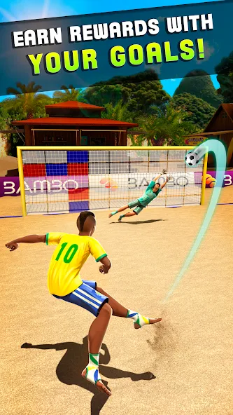 Shoot Goal - Beach Soccer Game (Шут) МОД/Взлом [Много денег, Монет и Все открыто] Screenshot 2