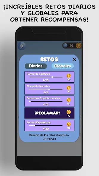 Conecta - Juego de Palabras (Сонекта) МОД/Взлом [Деньги, Монеты и Меню MOD] Screenshot 4