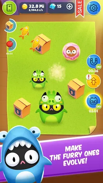 Cat Evolution Clicker МОД/Взлом [Много денег, Монет и Все открыто] Screenshot 2