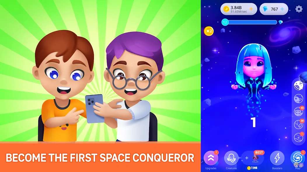 Human Evolution Clicker МОД/Взлом [Много денег, Монет и Все открыто] Screenshot 2