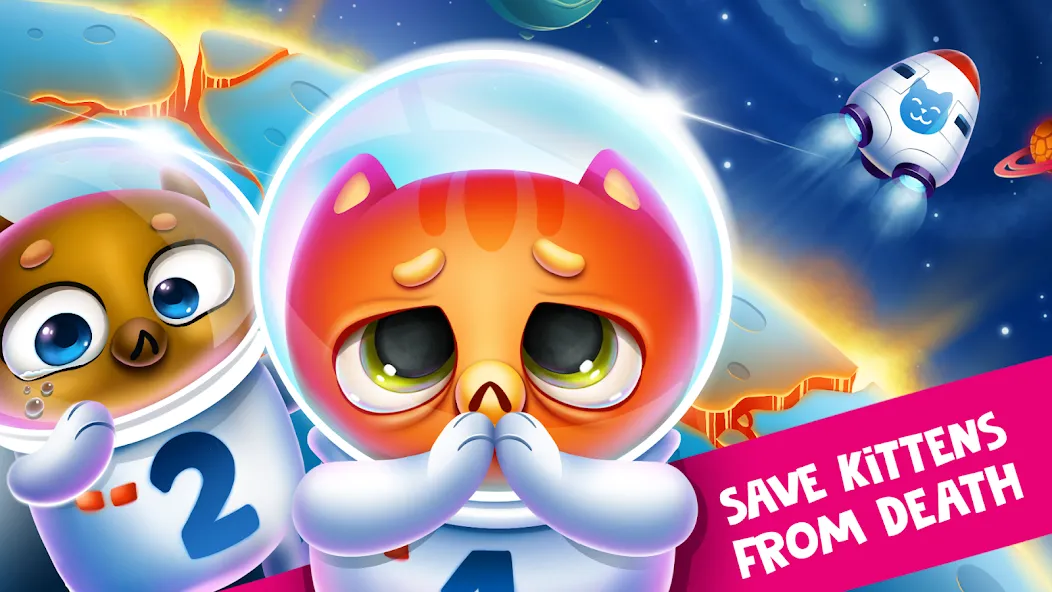 Space Cat Evolution: Kitty col МОД/Взлом [Много монет, Открытые уровни и Мега MOD] Screenshot 1