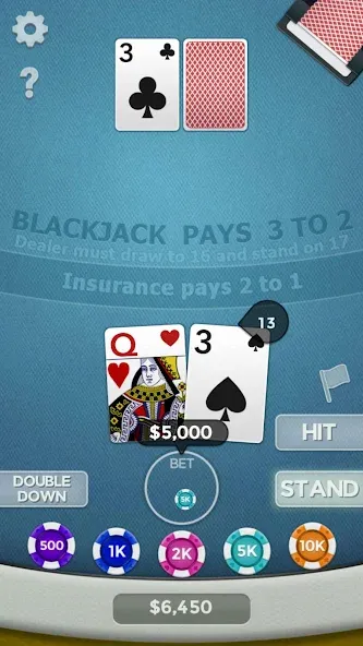 Blackjack 21 МОД/Взлом [Все открыто, Дополнительные деньги и Меню MOD] Screenshot 1