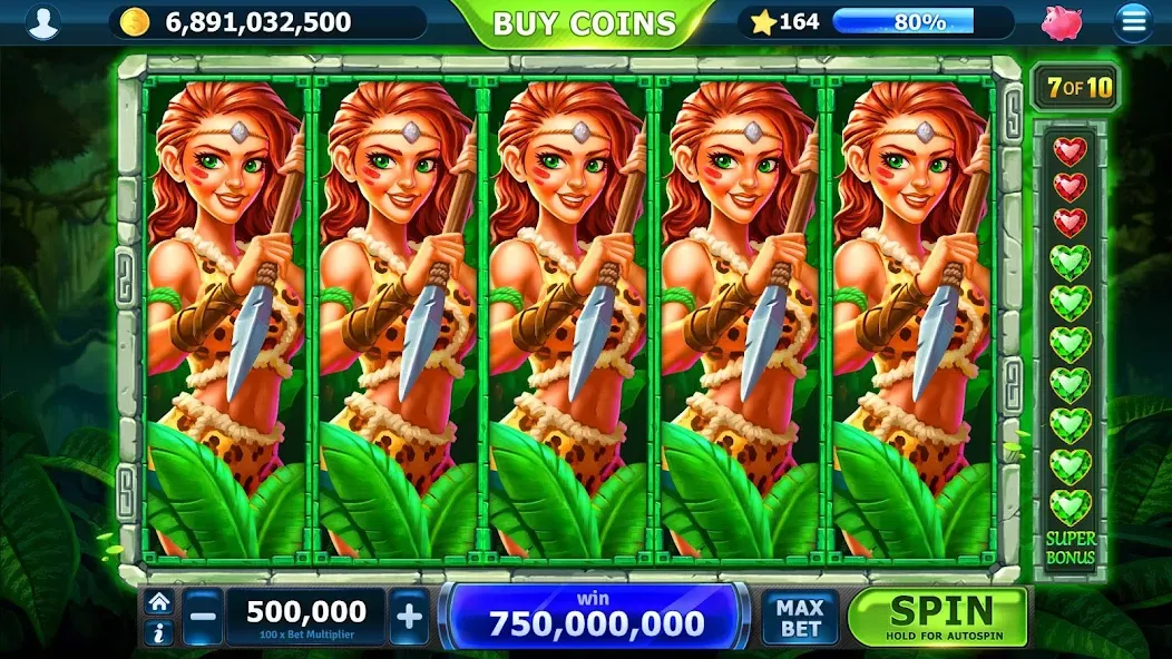 Slots of Vegas (Слоты Вегаса) МОД/Взлом [Меню, Бесконечные монеты и Открытые уровни] Screenshot 4