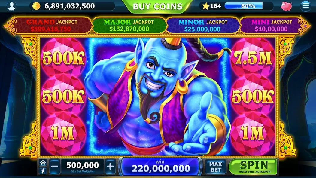 Slots of Vegas (Слоты Вегаса) МОД/Взлом [Меню, Бесконечные монеты и Открытые уровни] Screenshot 5