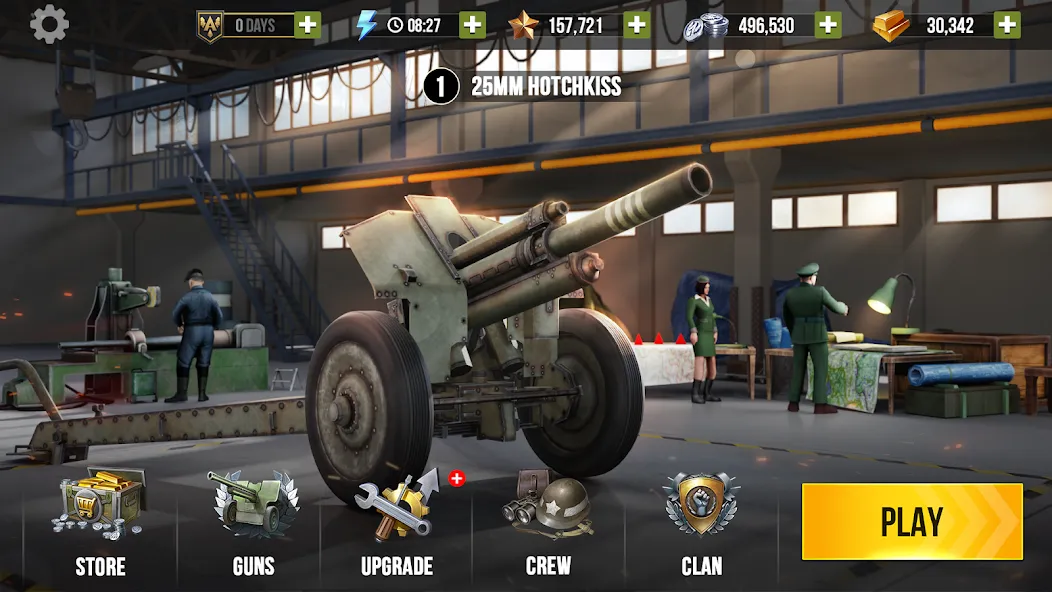 World of Artillery: Cannon War (Ворлд оф Артиллери) МОД/Взлом [Меню, Бесконечные монеты и Открытые уровни] Screenshot 4