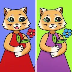 Скачать Взломанная Find Differences: Cute Cats на Андроид (Много подсказок)