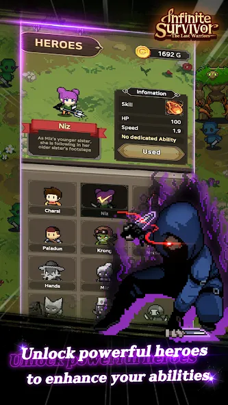 InfiniteSurvival:LastWarriors МОД/Взлом [Много монет, Открытые уровни и Мега MOD] Screenshot 2