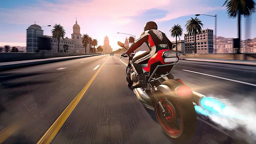 Traffic Bike Driving Simulator (Трафик Байк Драйвинг Симулятор) МОД/Взлом [Много денег, Монет и Все открыто] Screenshot 1